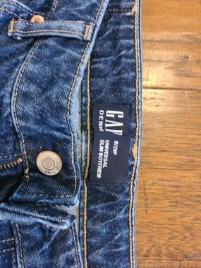 GAP Women's Dark Blue Slim Jeans with Contrast Stitching